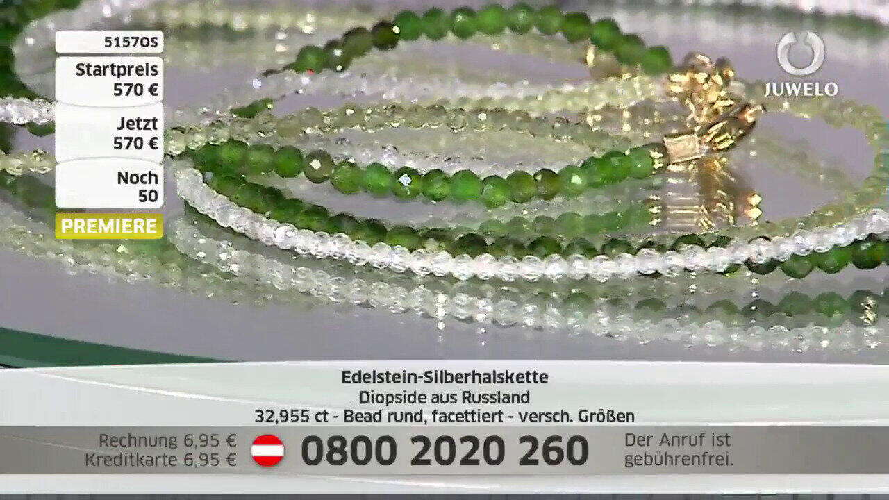 Video Edelstein-Silberhalskette