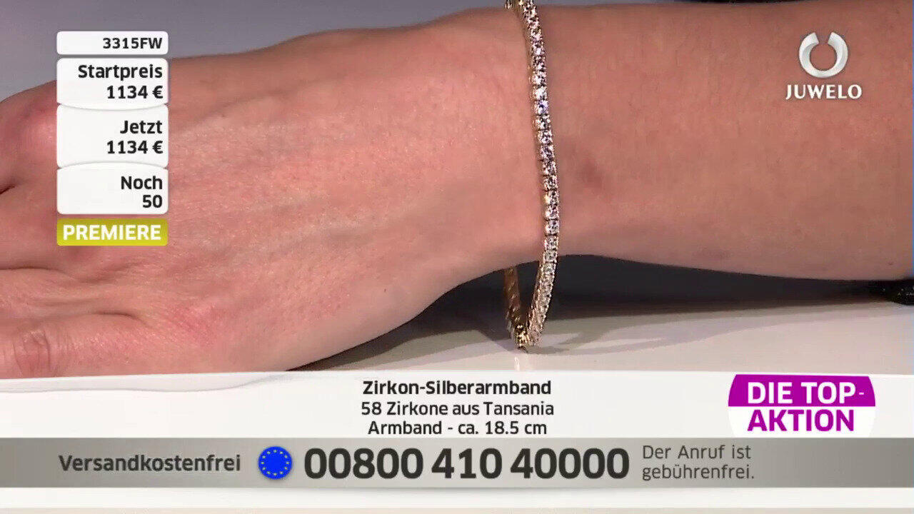Video Brazalete en plata con Zircón