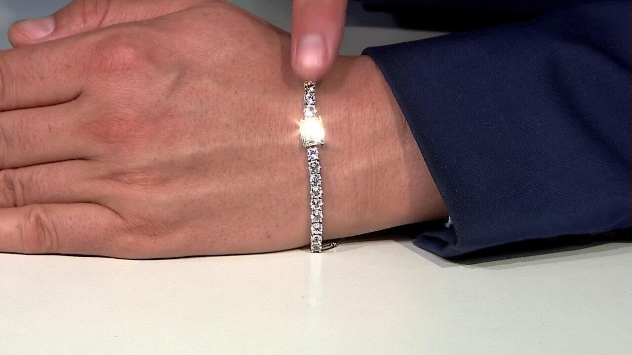 Video Weißer Topas-Silberarmband