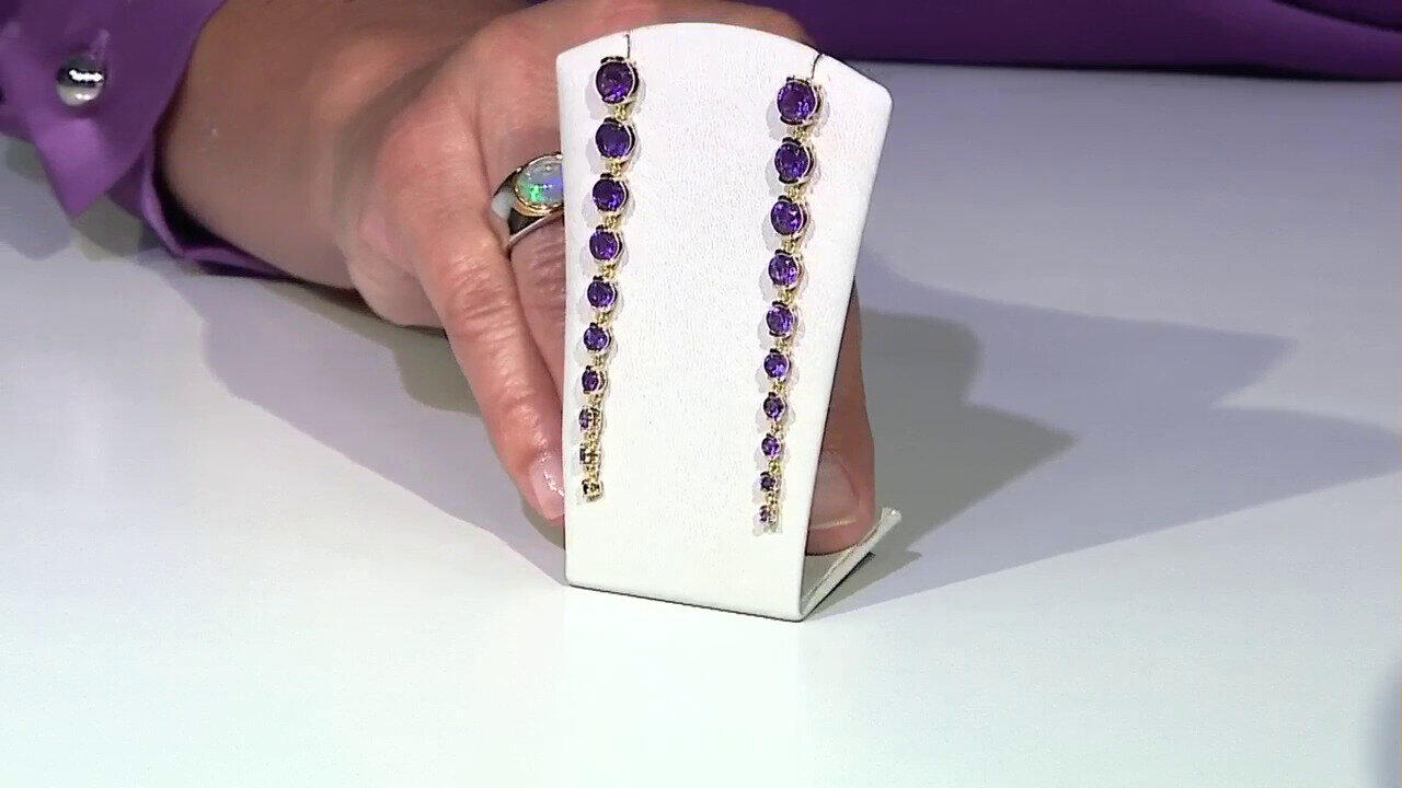 Video Pendientes en plata con Amatista