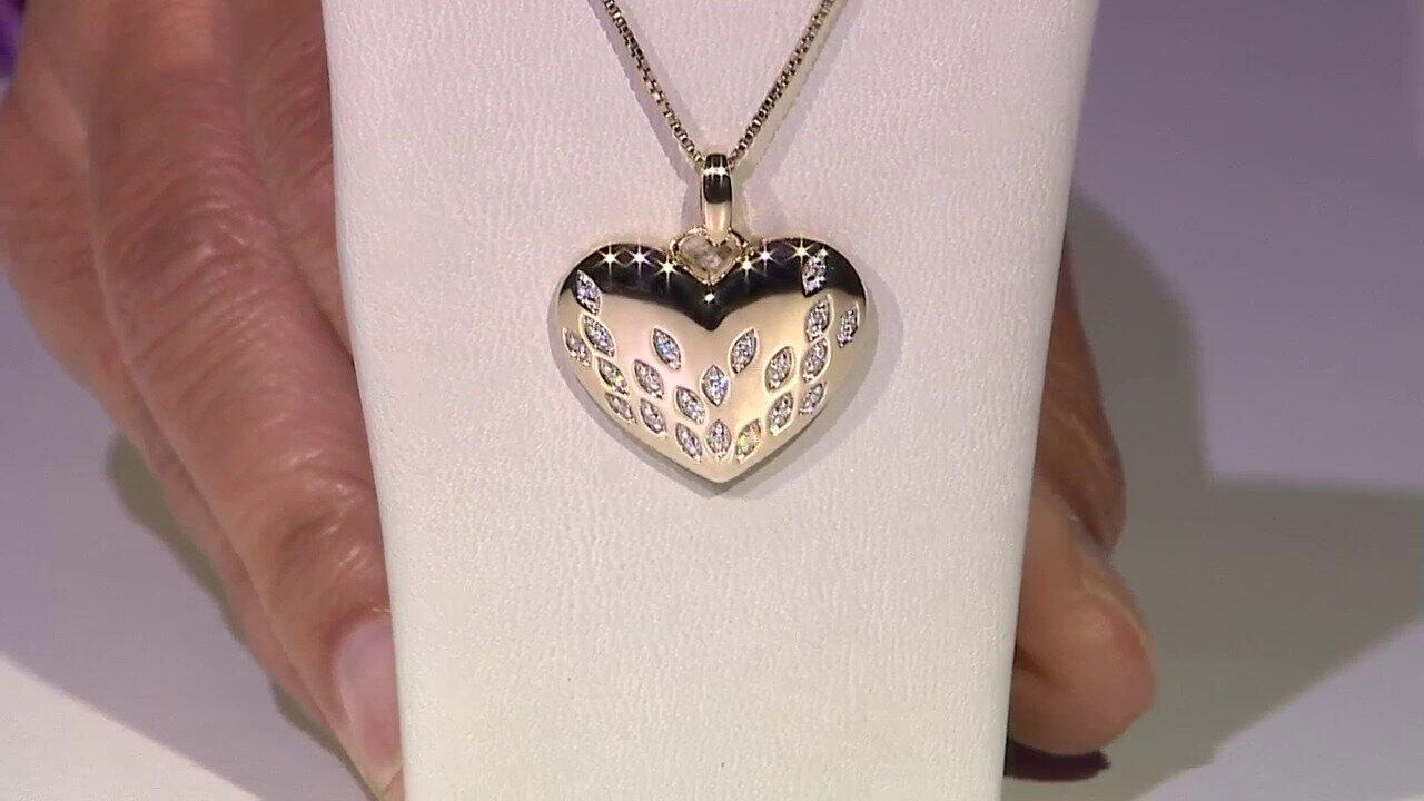 Video 9K VVS1 (G) Diamond Gold Pendant (Annette)