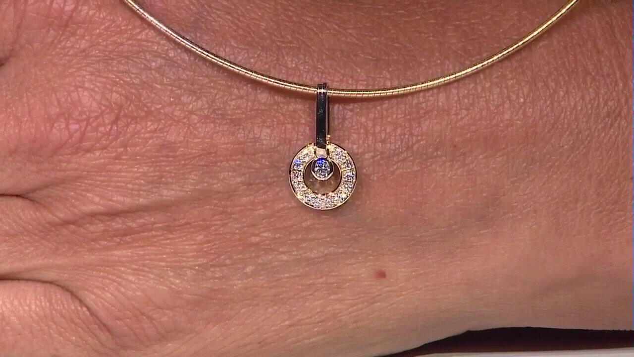 Video Gouden hanger met een Diamant SI1 (G) (Annette)