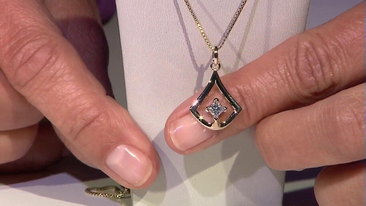 Video 9K VVS1 (G) Diamond Gold Pendant (Annette)