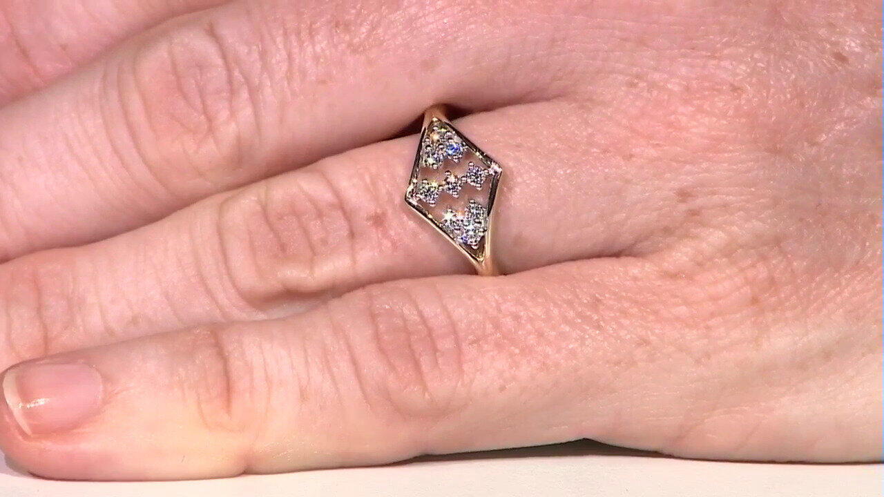 Video 9K VVS1 (G) Diamond Gold Ring (Annette)