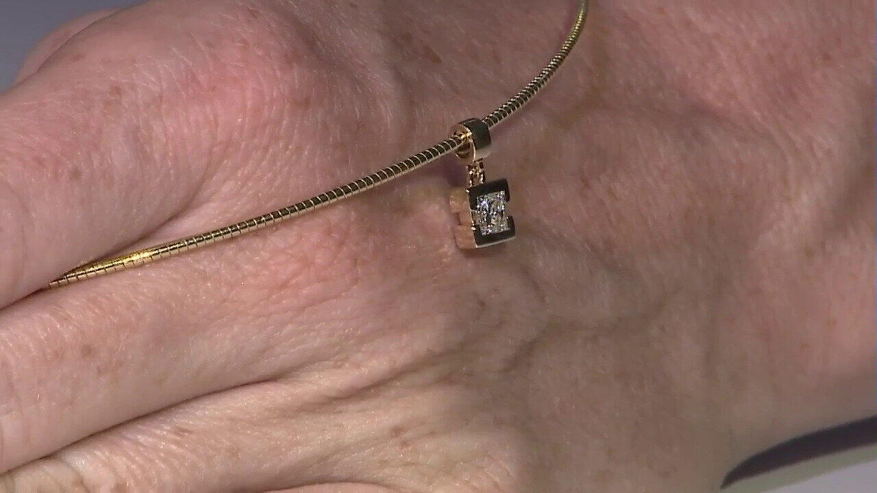 Video Ciondolo in oro con Diamante SI1 (G) (Annette)