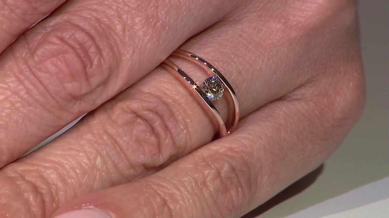 Video Anello in oro con Diamante Rose de France VS1 di Argyle (Annette)