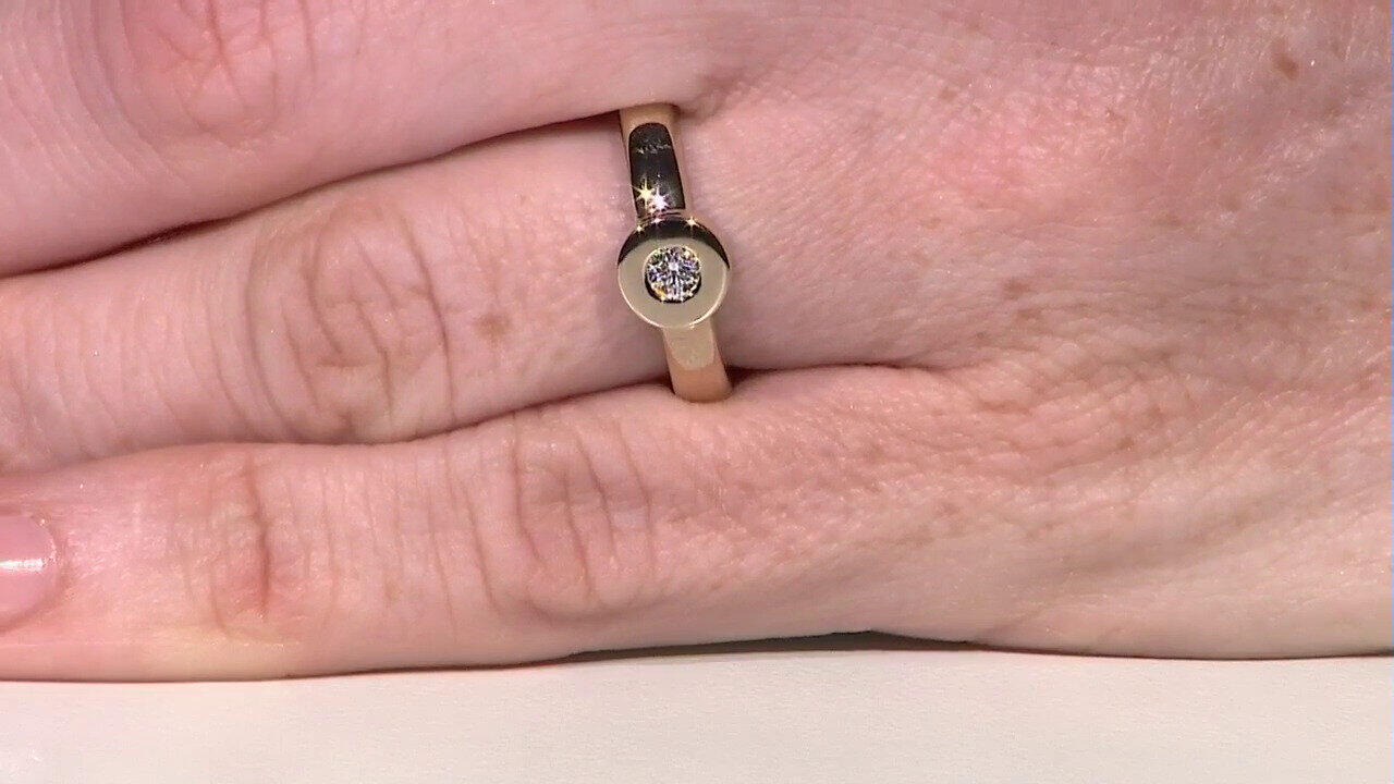 Video Anello in argento con Diamante SI1 (G) (Annette)