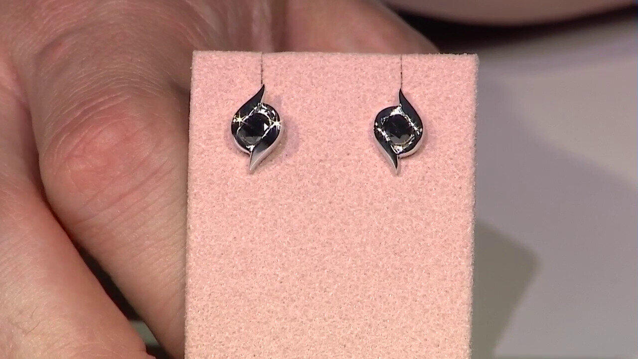 Video Orecchini in oro con Diamante Nero