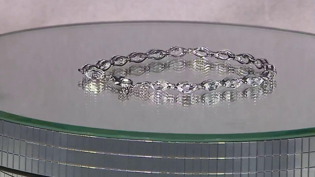 Video Brazalete en plata con Topacio blanco