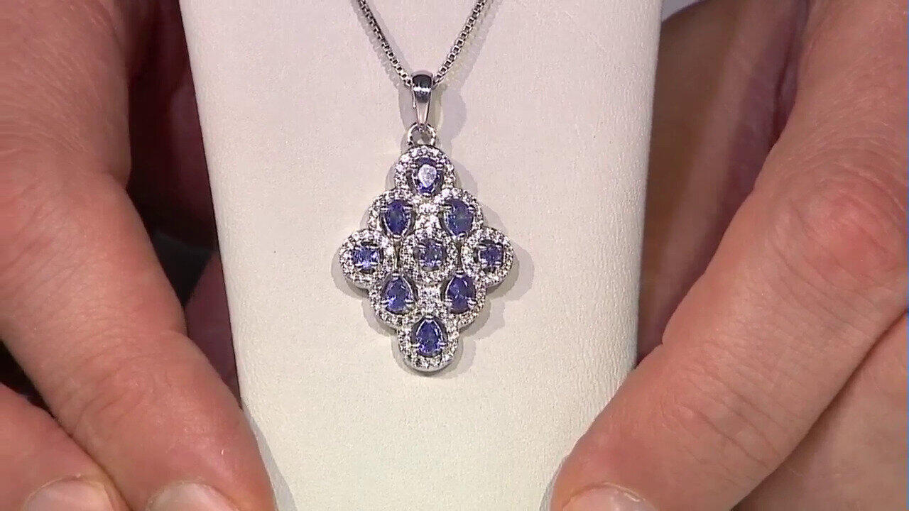 Video Tanzanite Silver Pendant