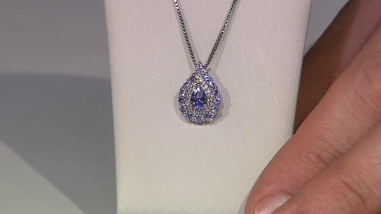 Video Pendentif en argent et Tanzanite