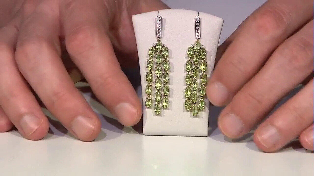 Video Pendientes en plata con Peridoto
