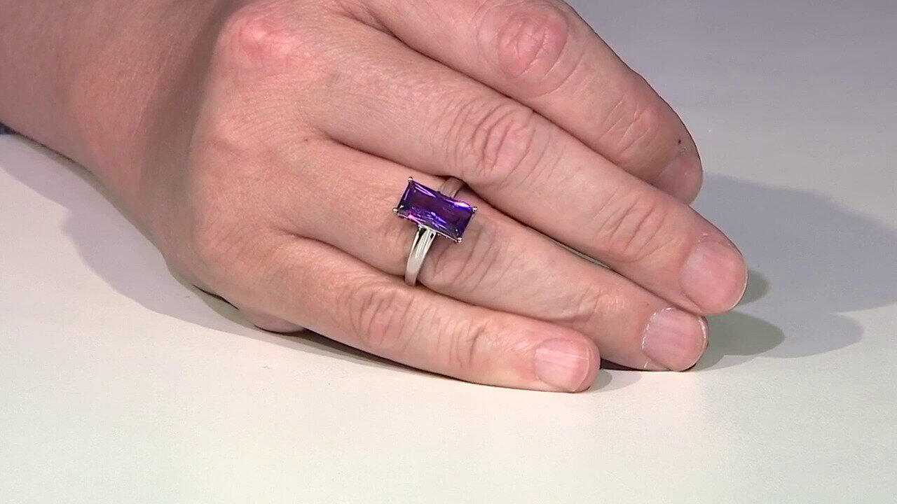 Video Anello in argento con Ametista Zambiana