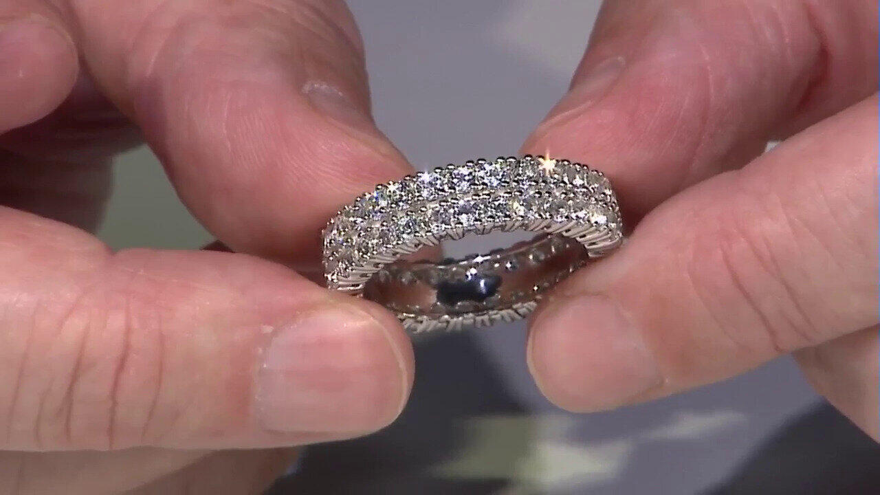 Video Anello in argento con Topazio Bianco