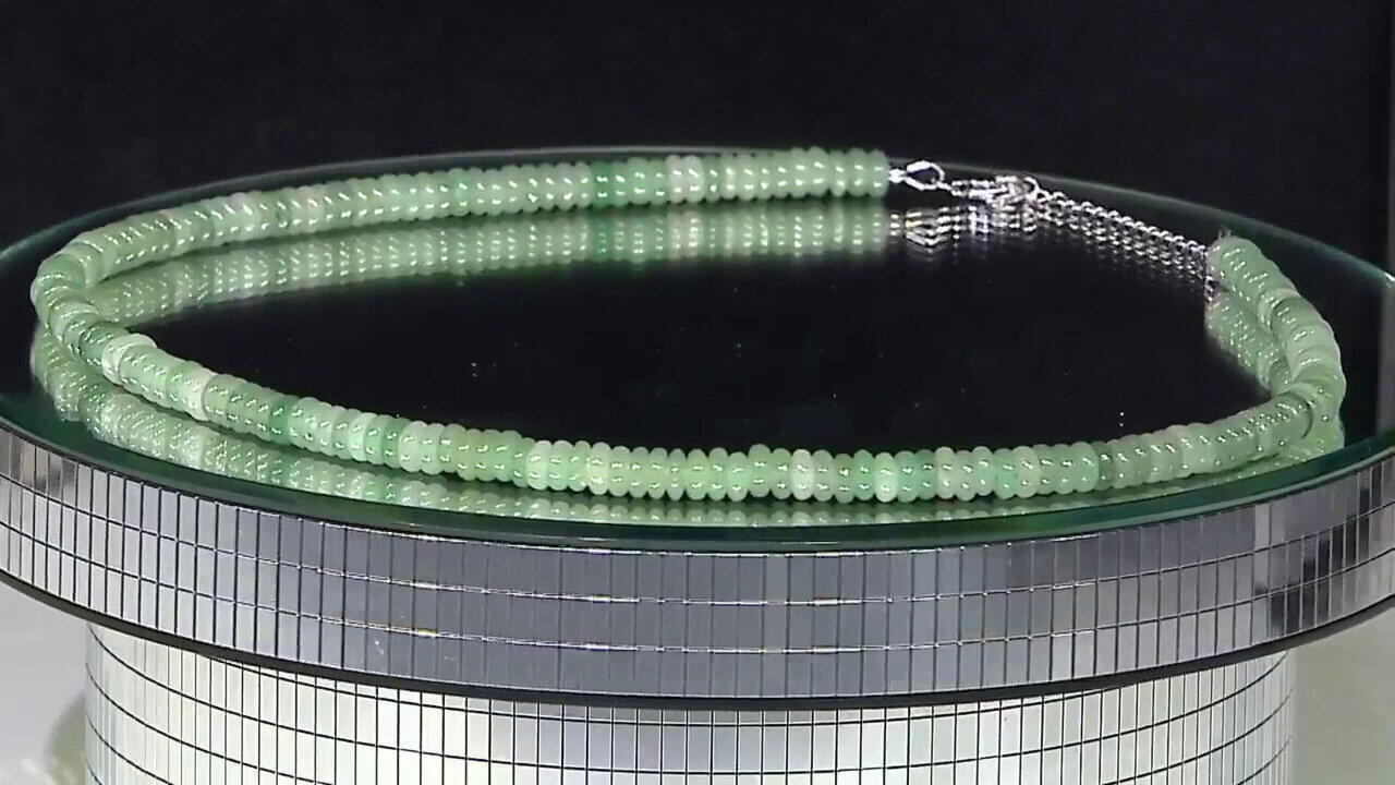 Video Collar en plata con Aventurina verde