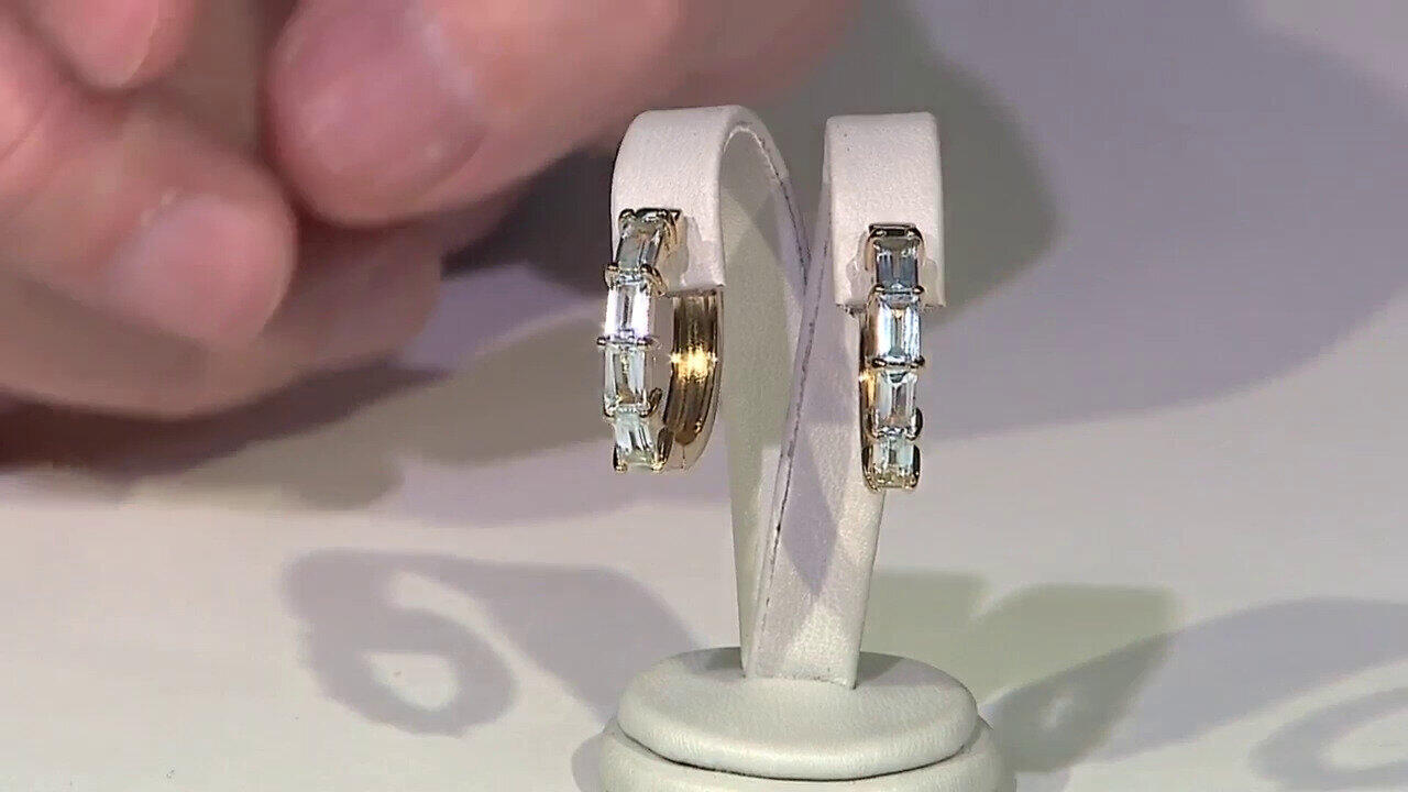 Video Orecchini in argento con Topazio Blu Cielo