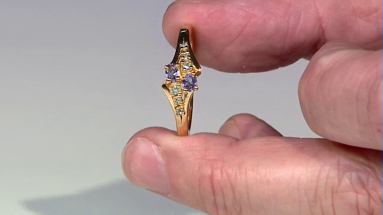 Video Anello in argento con Tanzanite