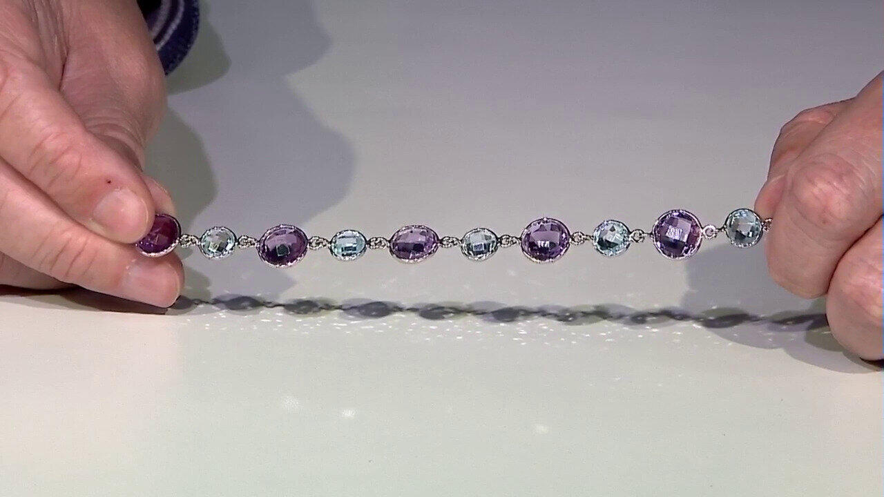 Video Rose de France Amethyst Silver Bracelet