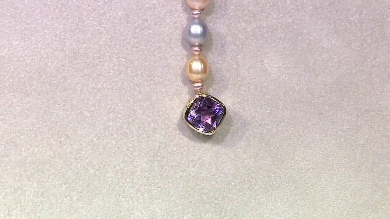 Video Collana in argento con Ametista Rose de France (TPC)