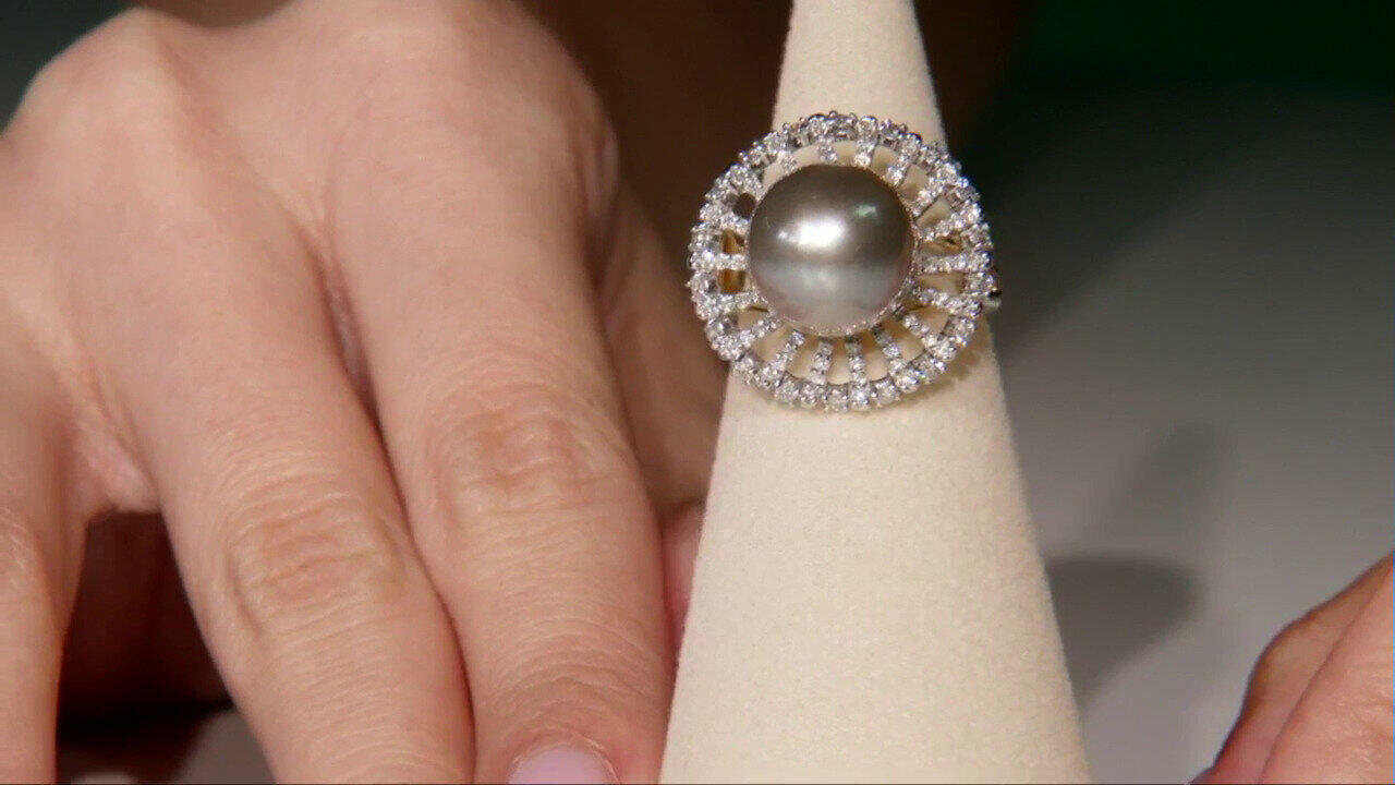 Video Anello in oro con Perla Tahitiana (TPC)