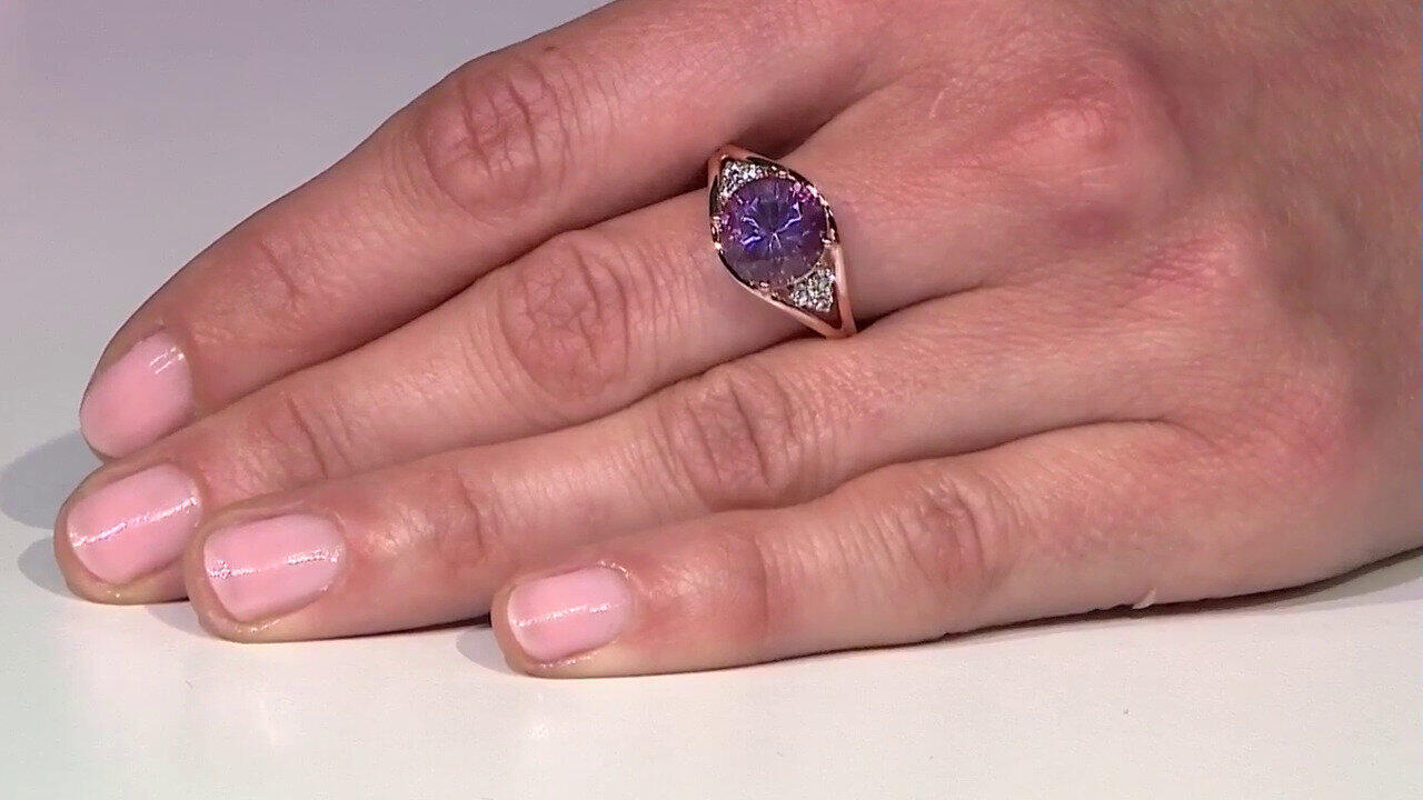 Video Anillo en plata con Amatista Rosa de Francia