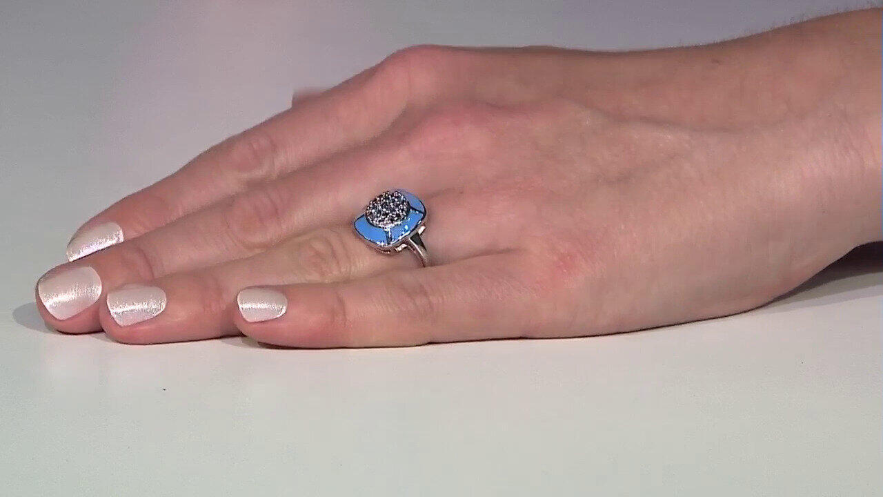 Video Anello in argento con Iolite del Madagascar