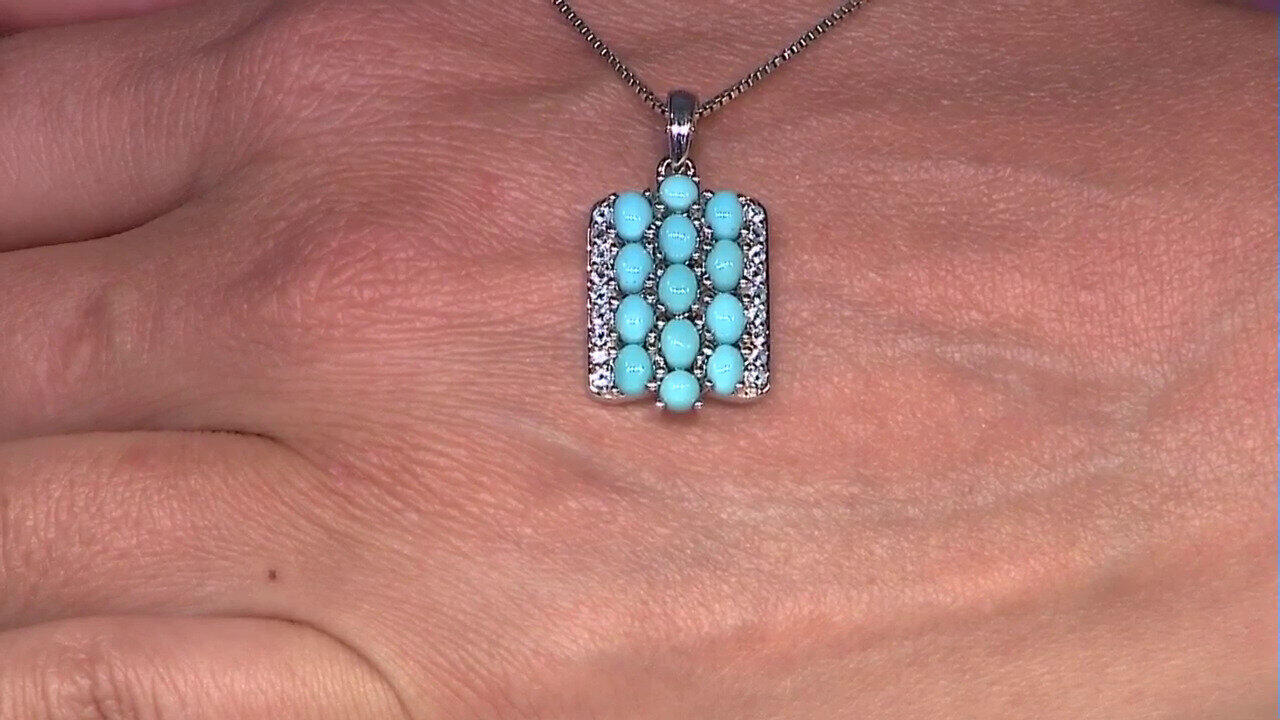 Video Pendentif en argent et Turquoise Sleeping Beauty