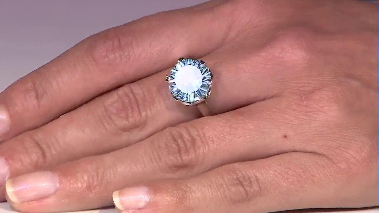 Video Anello in argento con Topazio Blu Cielo