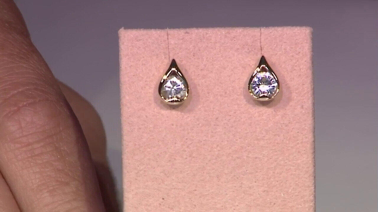 Video Boucles d'oreilles en or et Zircon