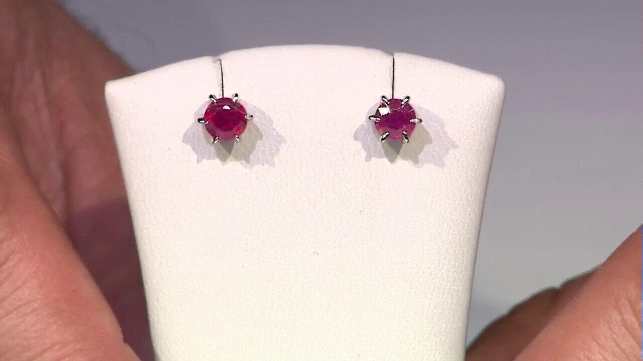 Video Boucles d'oreilles en argent et Rubis de Bemainty