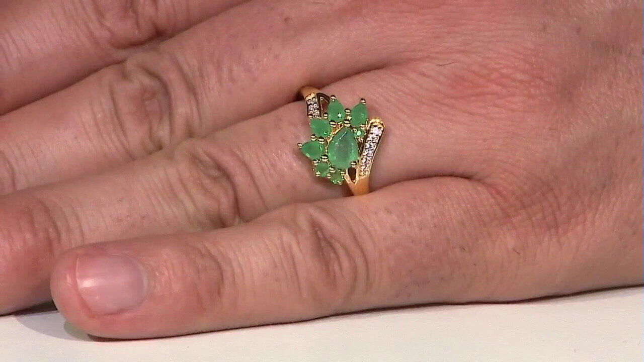 Video Anello in argento con Smeraldo Zambia
