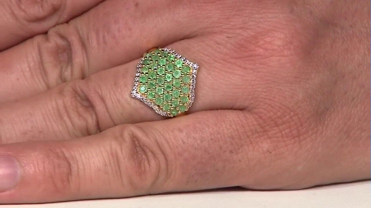 Video Zambian Emerald Silver Ring