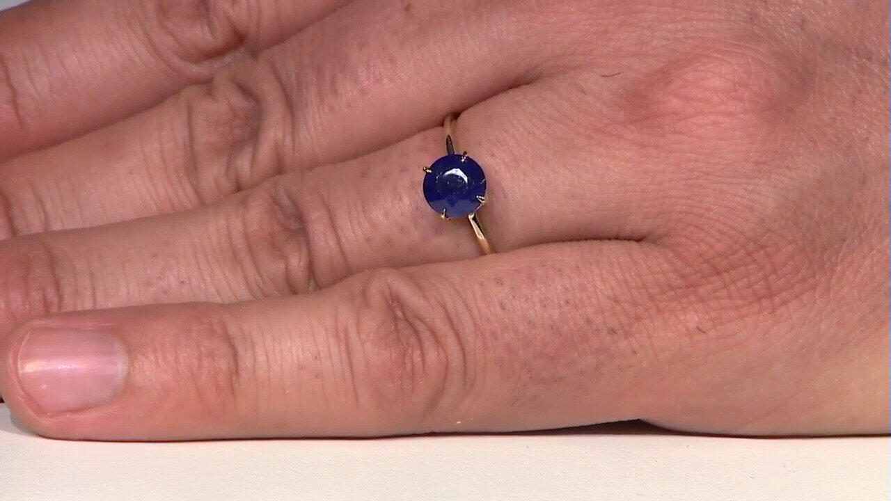 Video Anello in oro con Zaffiro Blu del Madagascar