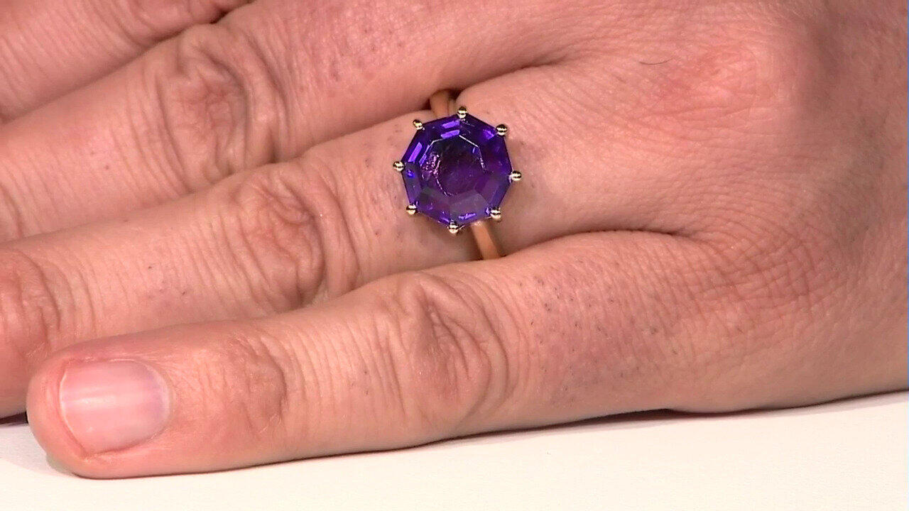 Video Anello in argento con Ametista Zambiana