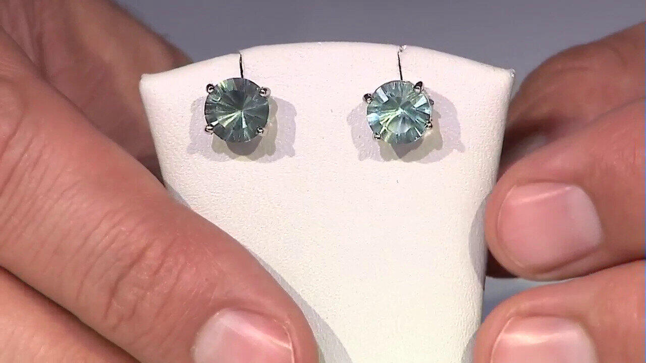 Video Orecchini in argento con Fluorite Verde