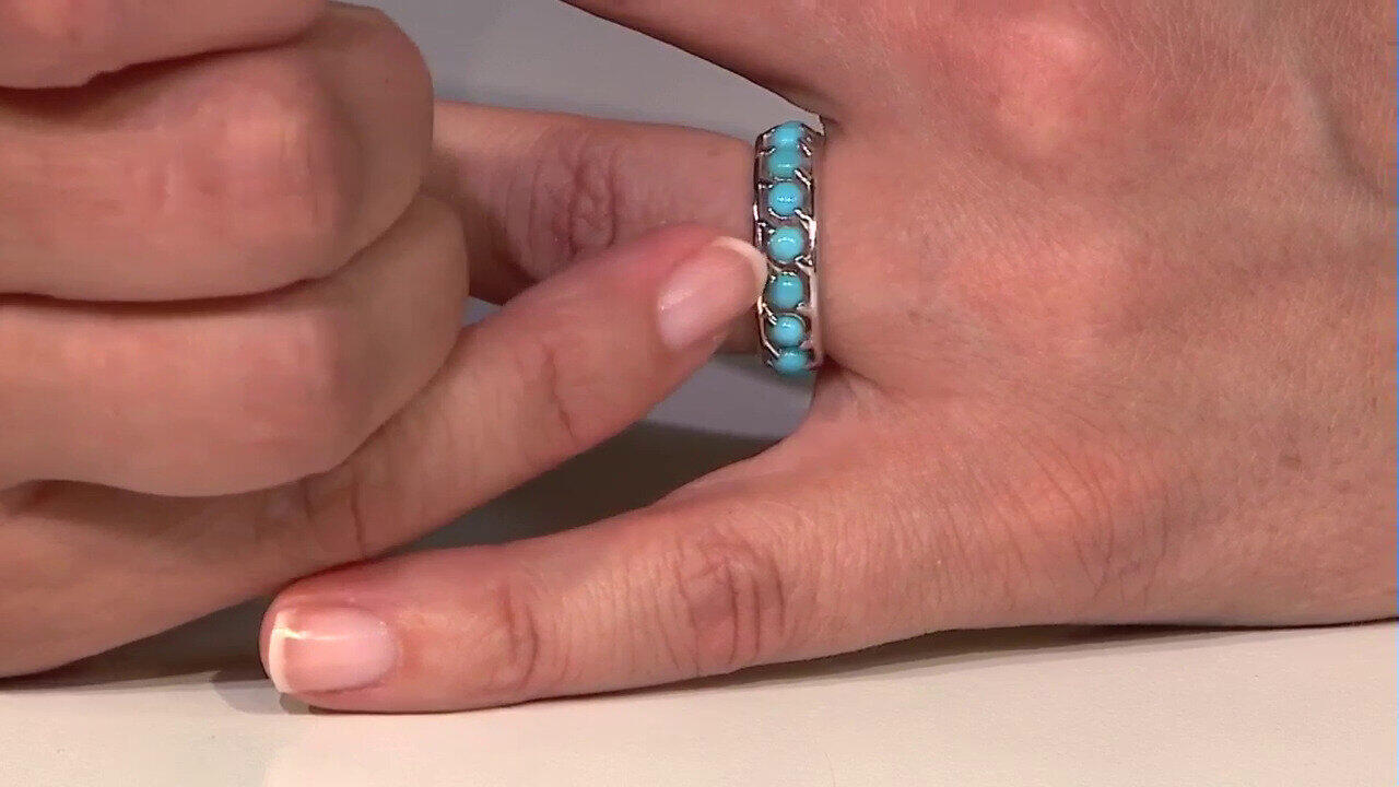 Video Anello in argento con Turchese Sleeping Beauty