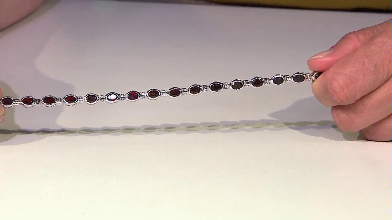 Video Mosambik-Granat-Silberarmband