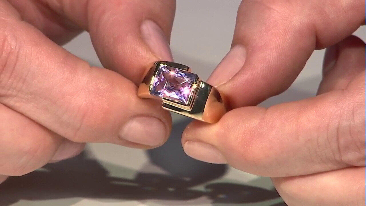 Video Anello in argento con Ametista Rose de France