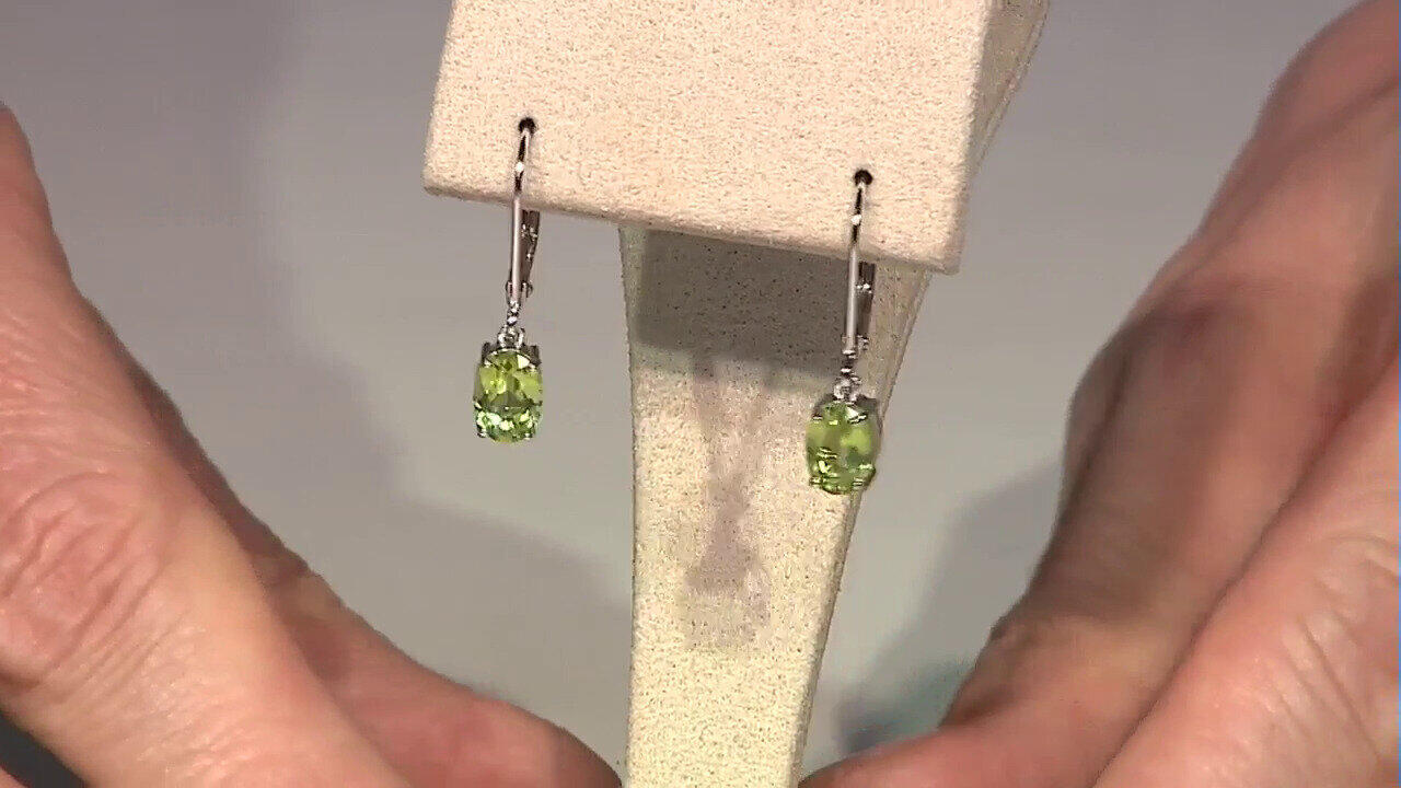 Video Boucles d'oreilles en argent et Péridot de Birmanie