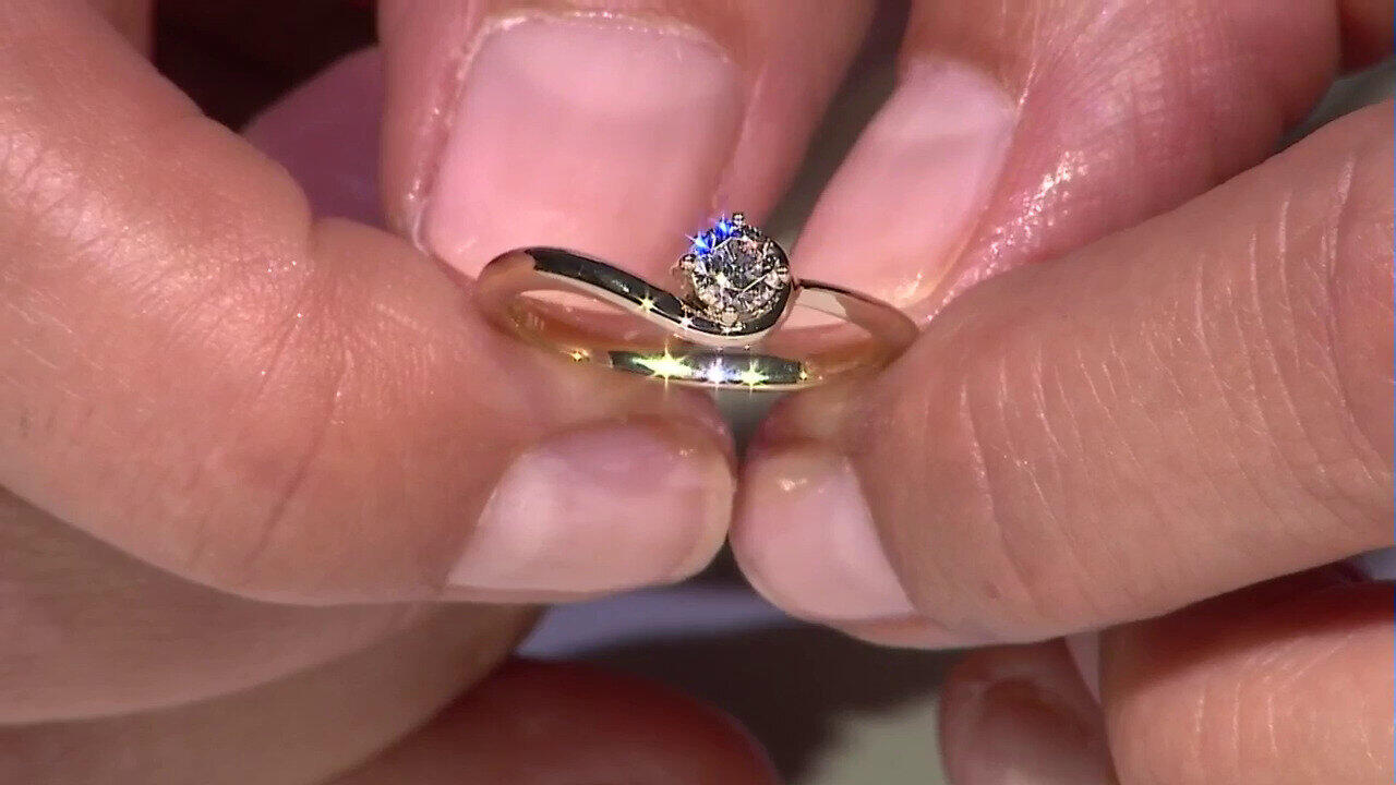 Video Anello in oro con Diamante SI1 (G) (Annette)