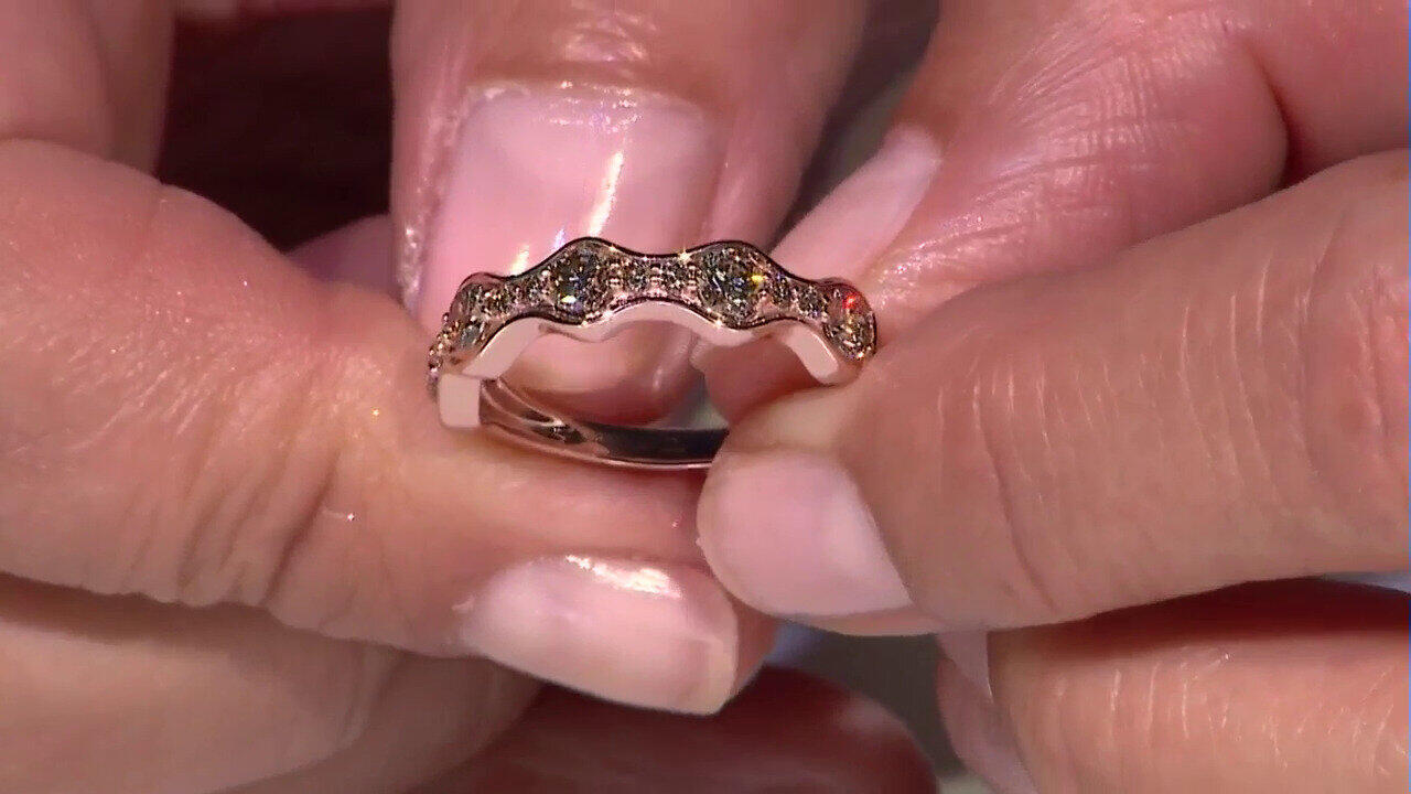 Video Gouden ring met SI1 Argyle Rose De France Diamanten (Annette)