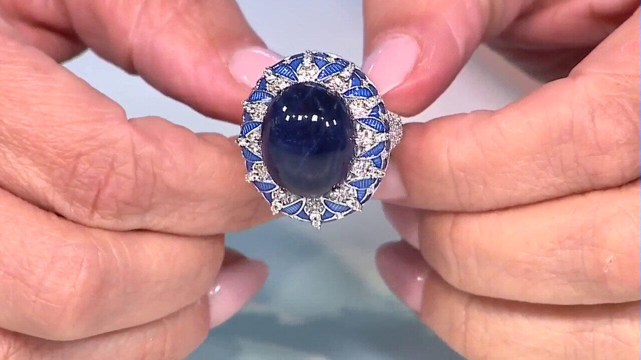 Video Anello in argento con Sodalite (Adela Silber)