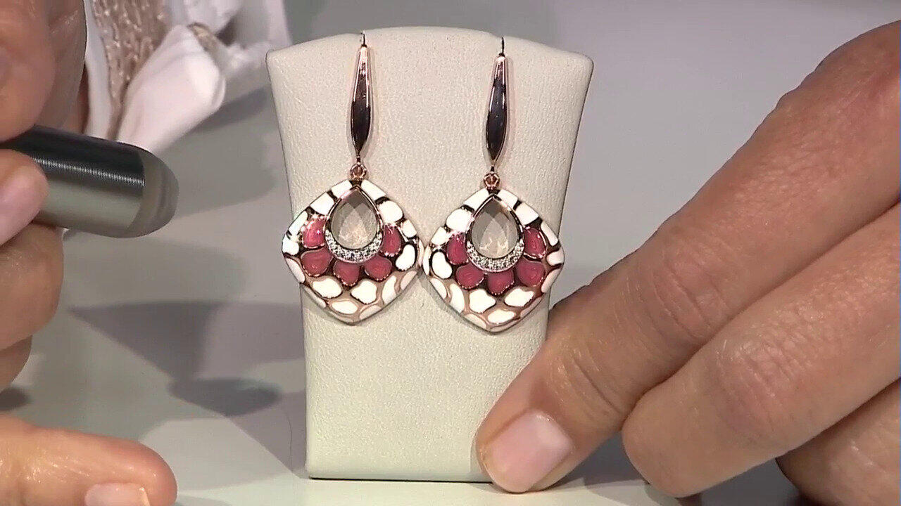Video Zircon Silver Earrings (Adela Silber)
