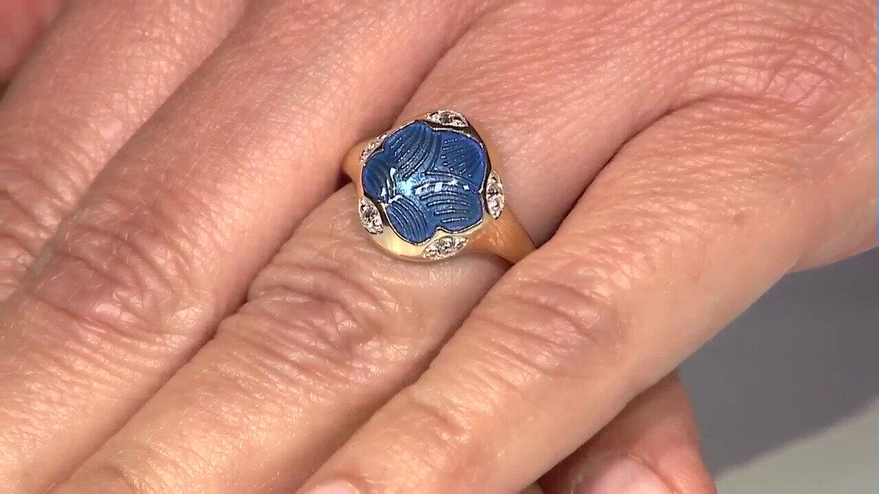 Video Anello in argento con Zircone (Adela Silber)