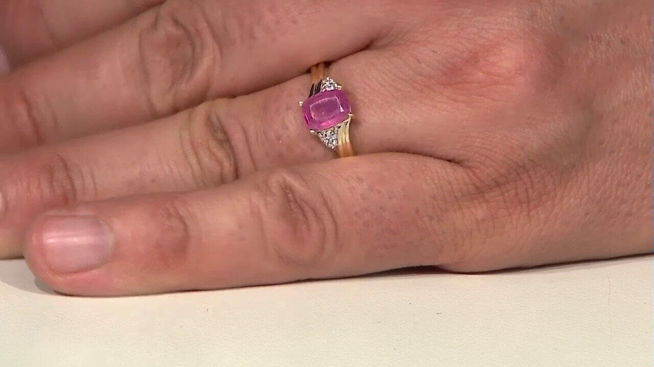 Video Anello in argento con Zaffiro Rosa del Madagascar