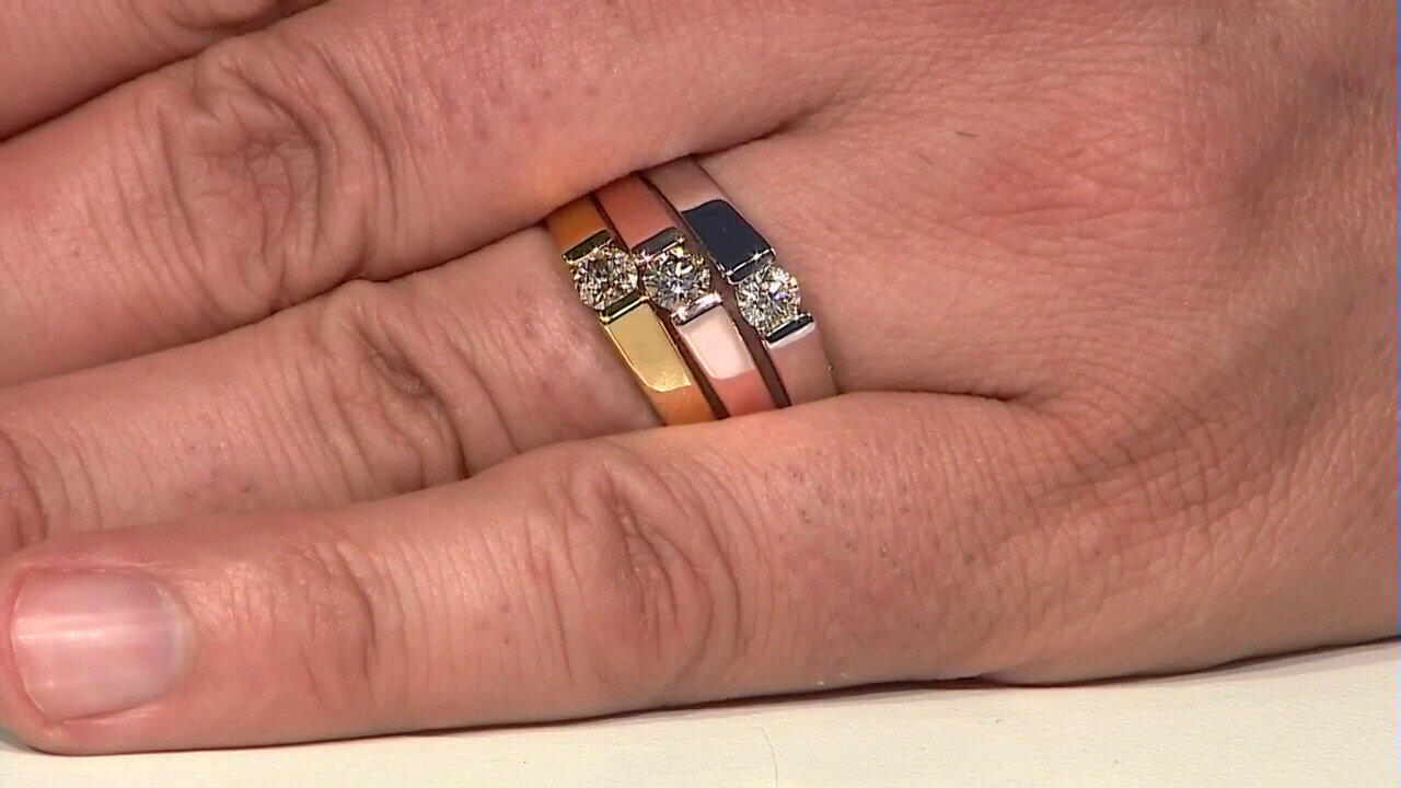 Video Anello in oro con Diamante Cioccolato I1 (SUHANA)