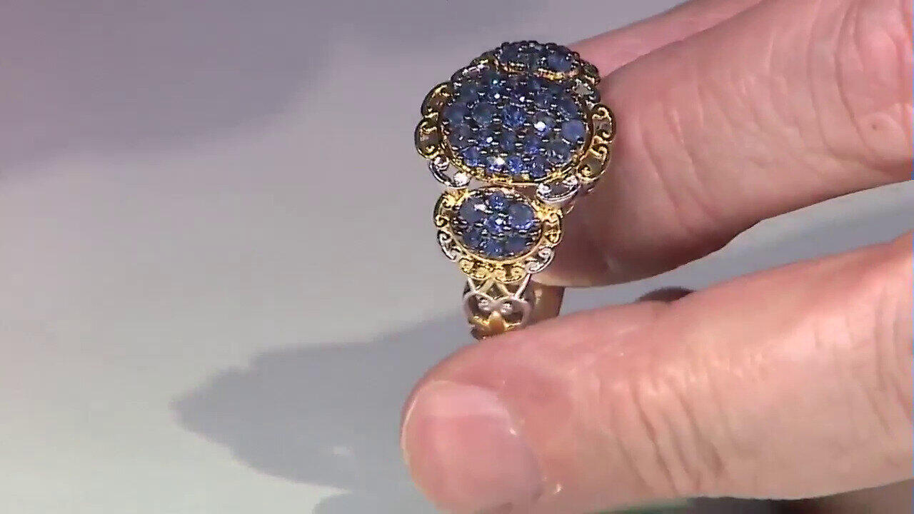 Video Blauer Saphir-Silberring (Gems en Vogue)