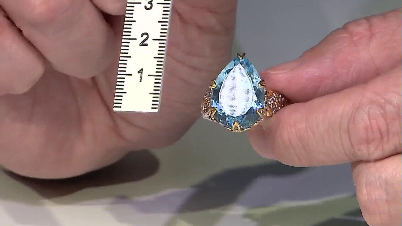 Video Bague en argent et Topaze bleu ciel (Gems en Vogue)