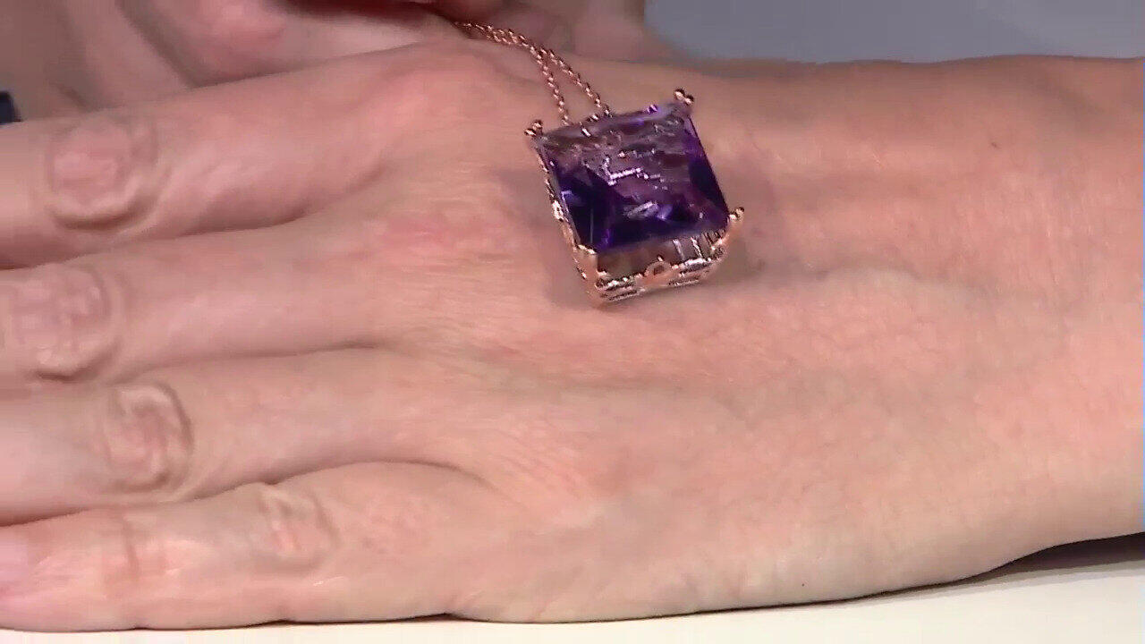 Video Amethyst-Silberhalskette (Gems en Vogue)