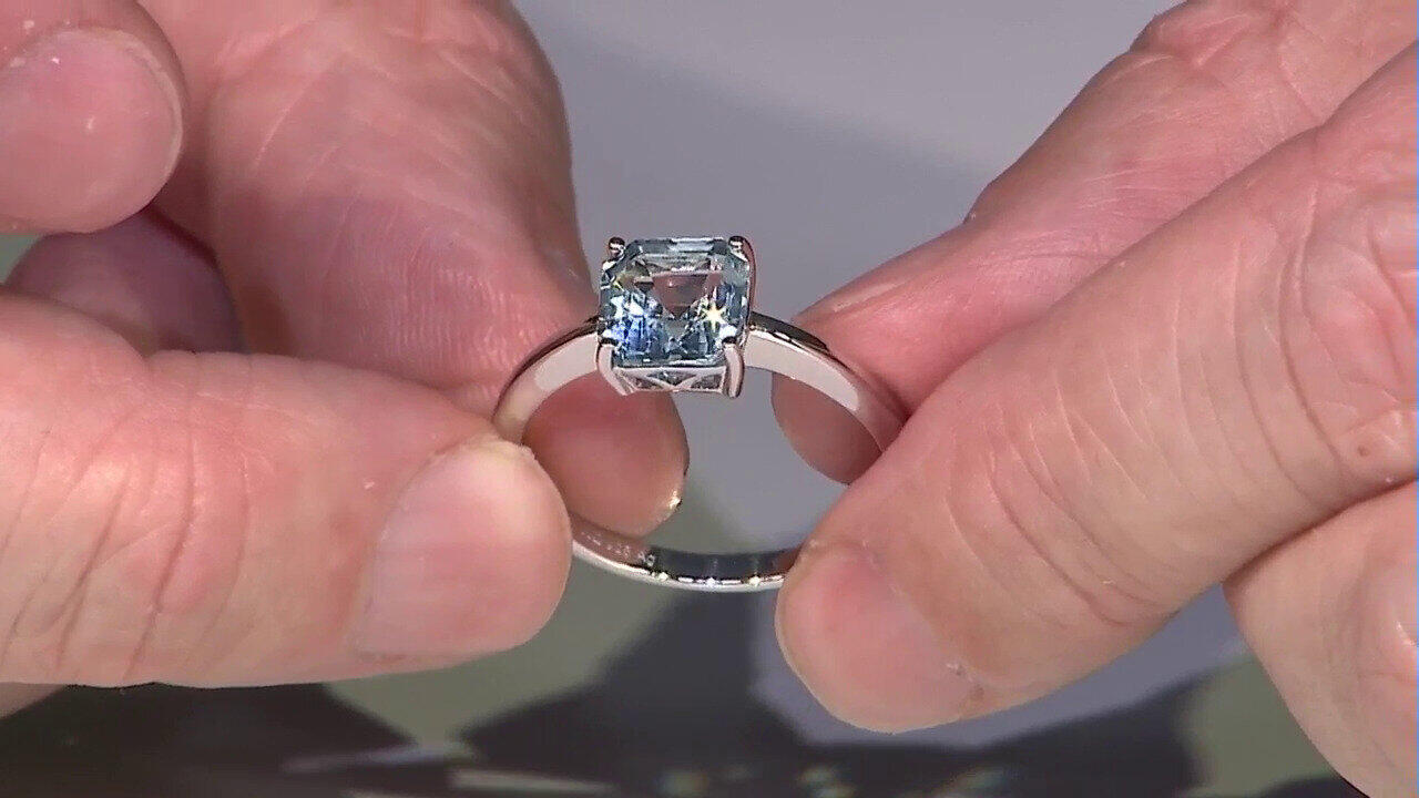 Video Anillo en plata con Topacio azul cielo
